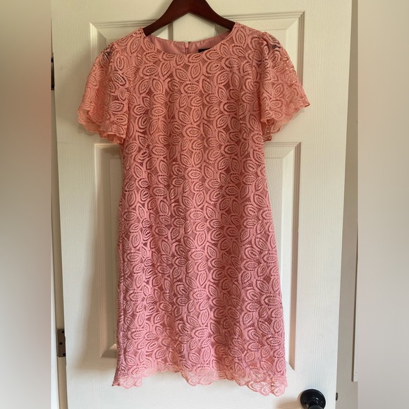 Ann Taylor Pink Lace Mini Dress - Picture 1 of 7
